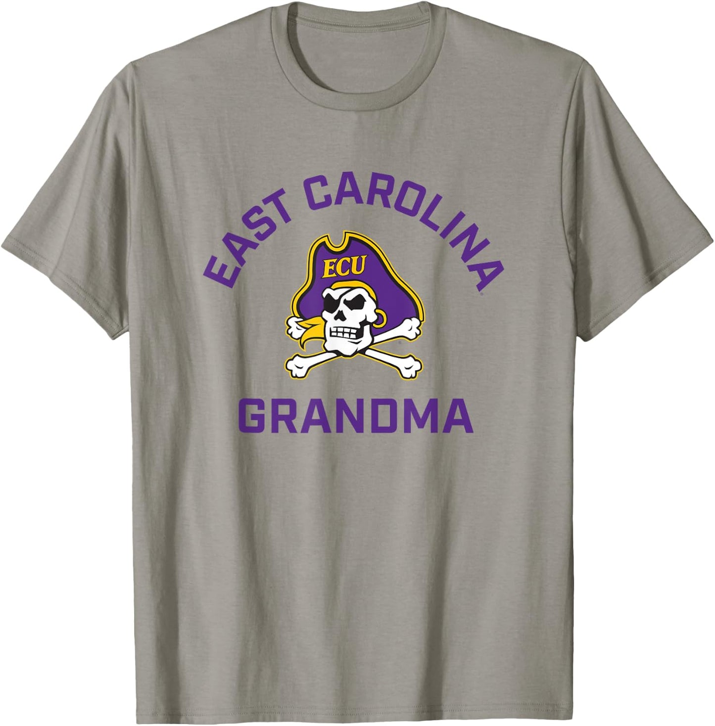 East Carolina University ECU Pirates Arched Grandma T-Shirt - T-Shirt | Sand