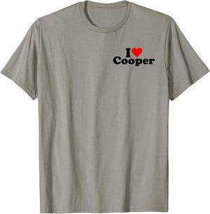 I Heart Love Cooper Name on a T-Shirt - T-Shirt | Sand