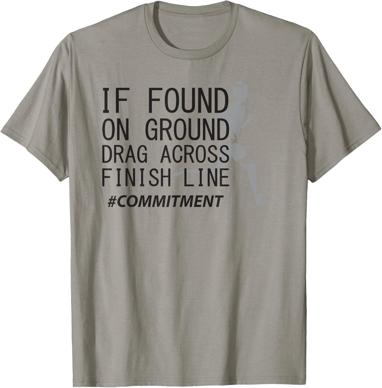 Drag across finish line cross country runner funny Gift T-Shirt - T-Shirt | Sand