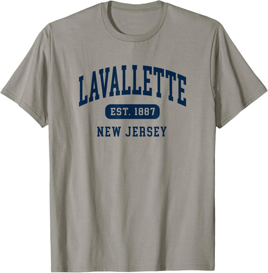 Lavallette New Jersey NJ Retro Est 1887 Vintage Souvenir T-Shirt - T-Shirt | Sand