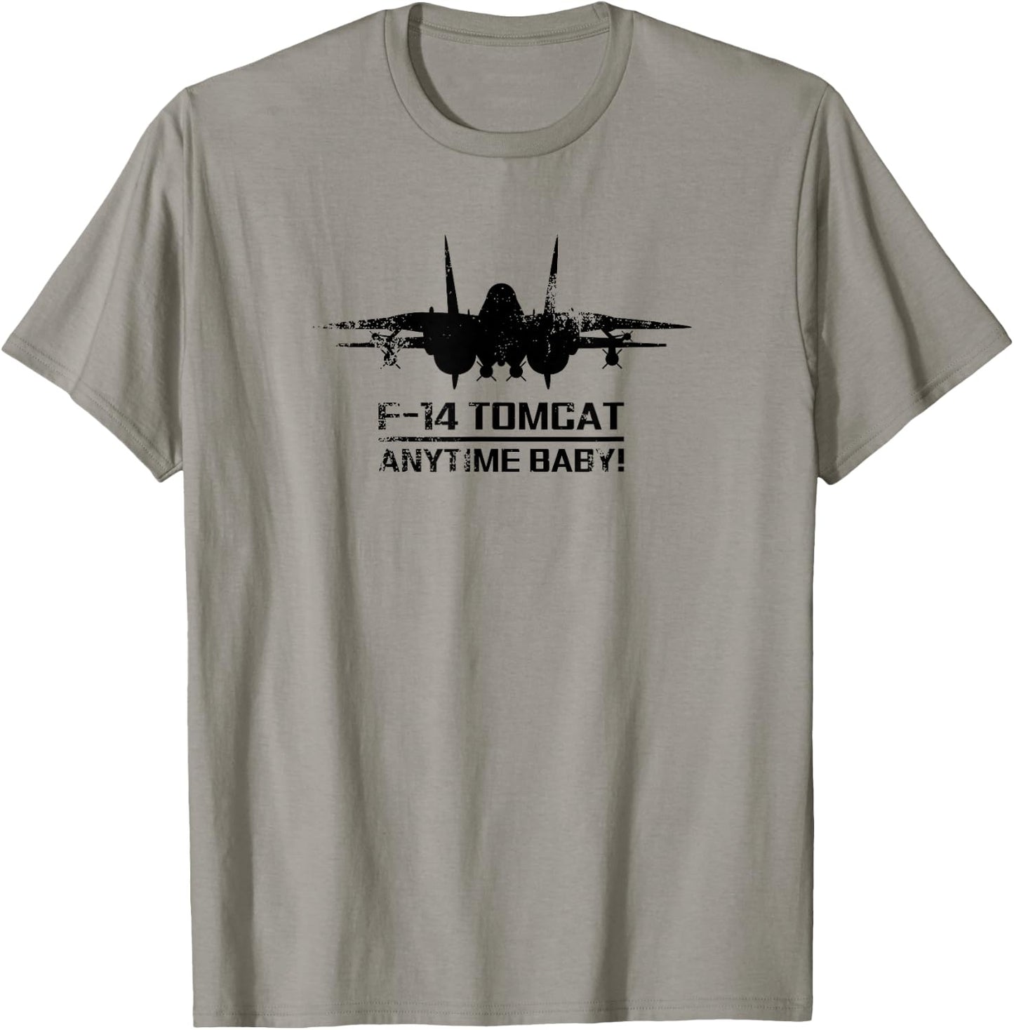 Jeff Hobrath F-14 Tomcat Military Fighter Jet Distressed Modern - -Baby - Grey - Small T-Shirt - T-Shirt | Sand