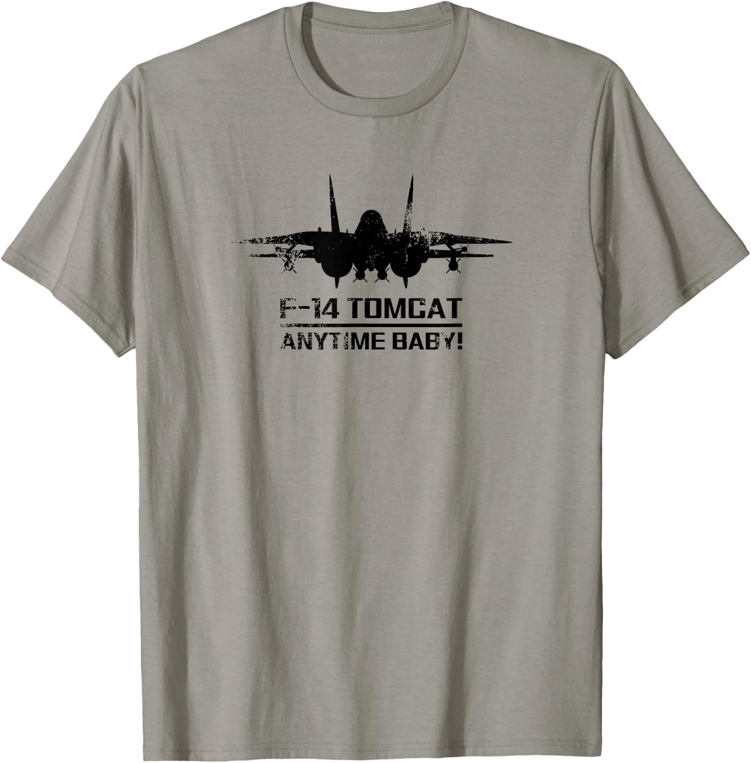 Jeff Hobrath F-14 Tomcat Military Fighter Jet Distressed Modern - -Baby - Grey - Small T-Shirt - T-Shirt | Sand