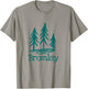 Bromley Mountain Vermont Rustic Trees Woods Forest Camping T-Shirt - T-Shirt | Sand
