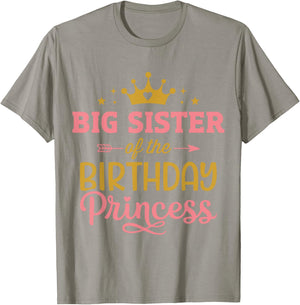 Big sister of birthday princess girl matching family party T-Shirt - T-Shirt | Sand