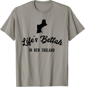 Life's Bettah in New England T-Shirt - T-Shirt | Sand