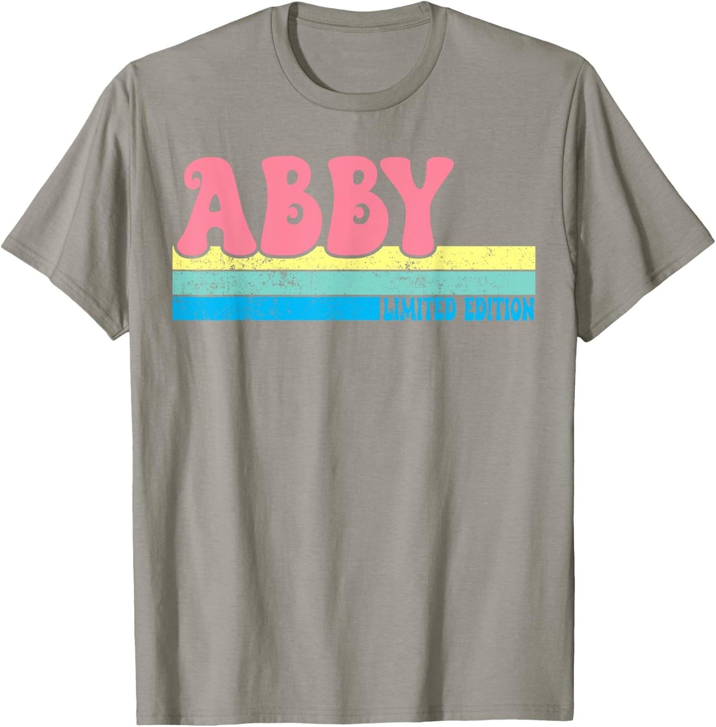 ABBY Name Personalized Cute Idea Groovy Women ABBY T-Shirt - T-Shirt | Sand