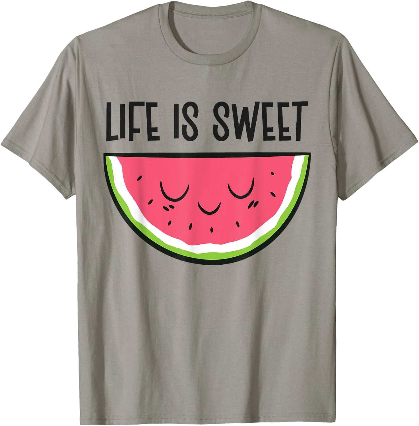 Watermelon Summer Fruit Life Is Sweet T-Shirt - T-Shirt | Sand