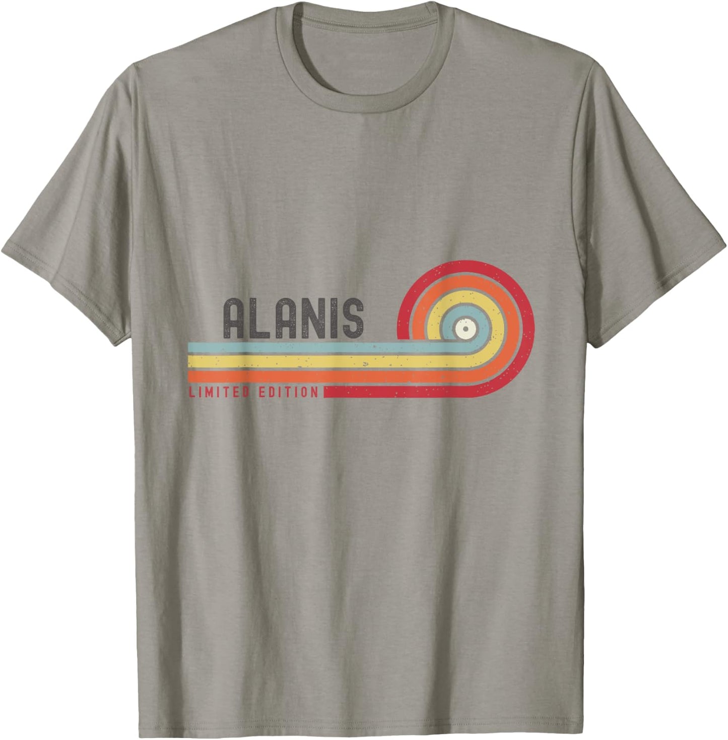 I Love Alanis Personalized Retro Sunset First Name T-Shirt - T-Shirt | Sand
