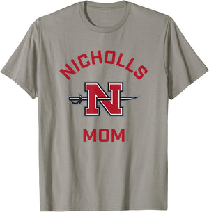 Nicholls State University Colonels Arched Mom T-Shirt - T-Shirt | Sand