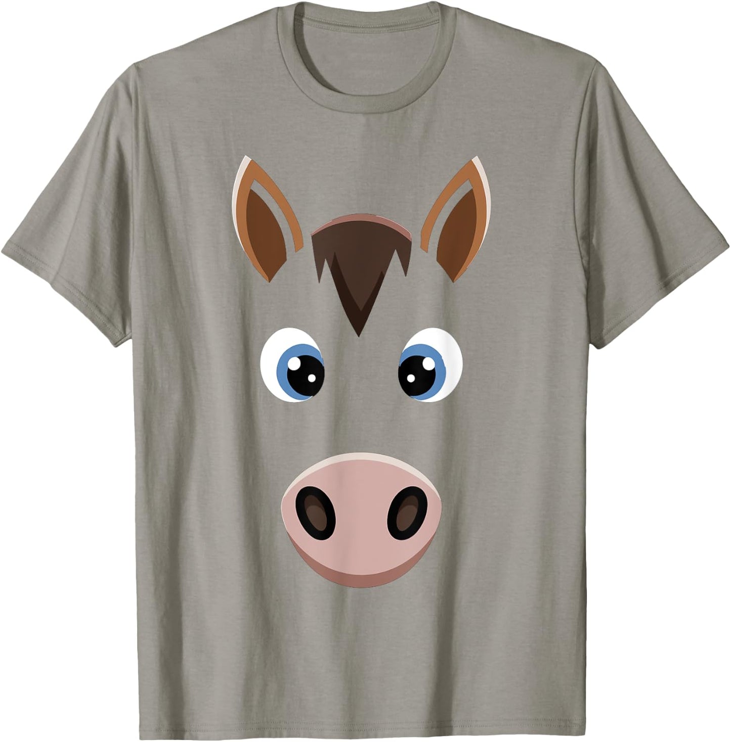 Halloween Horse Face Costume Kids Cute Themed Horsey T-Shirt - T-Shirt | Sand