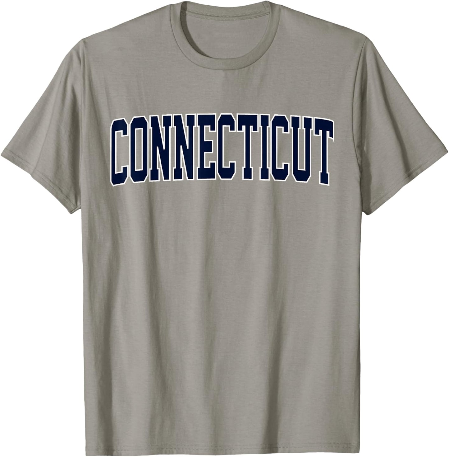 Retro Connecticut Blue Grey Vintage Connecticut Throwback CT T-Shirt - T-Shirt | Sand