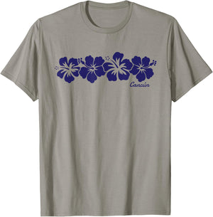 Cancun Mexico Hibiscus Flower Boys Girls Vacation Souvenir T-Shirt - T-Shirt | Sand