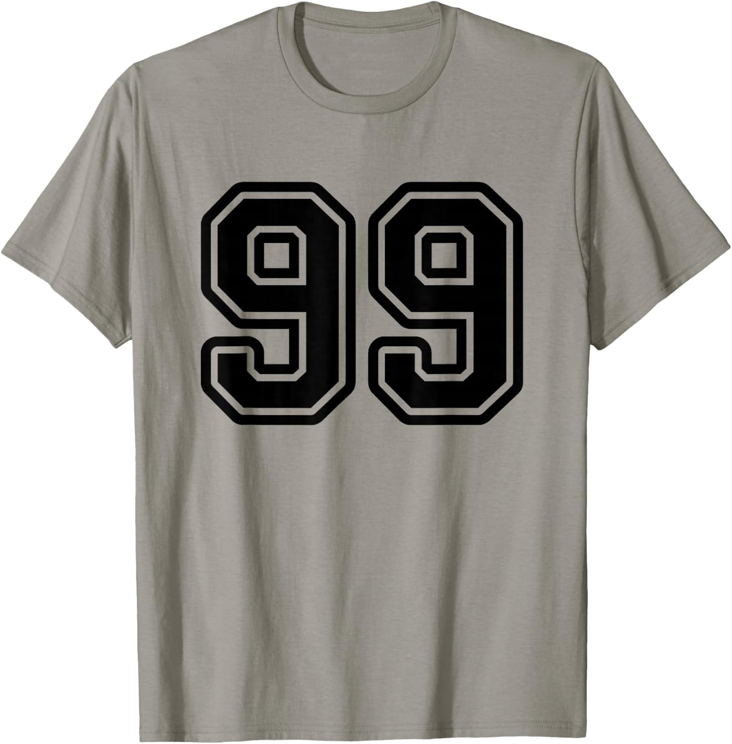 Black Sports Team Number 99 T-Shirt - T-Shirt | Sand