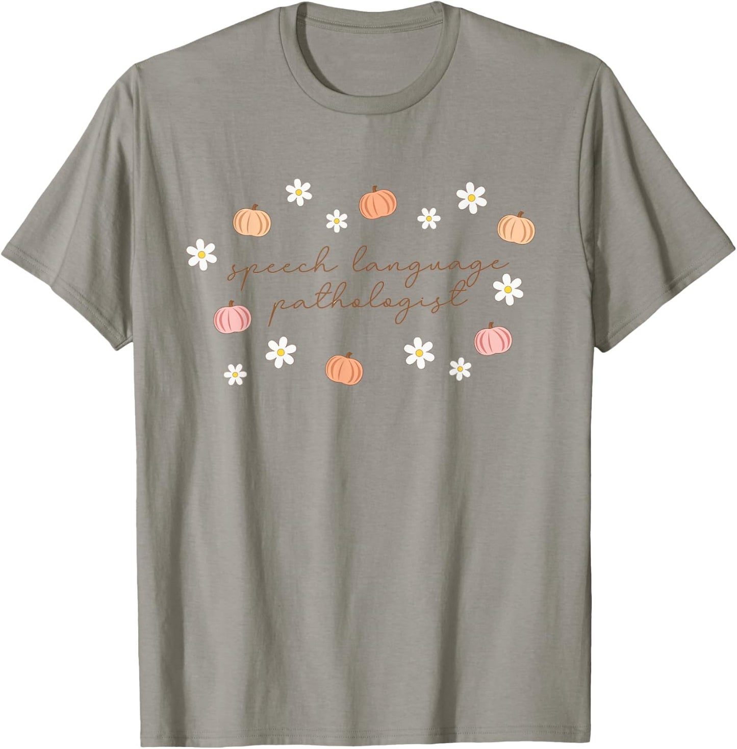 Speech Language Pathologist Halloween Fall Pumpkins SLP T-Shirt - T-Shirt | Sand