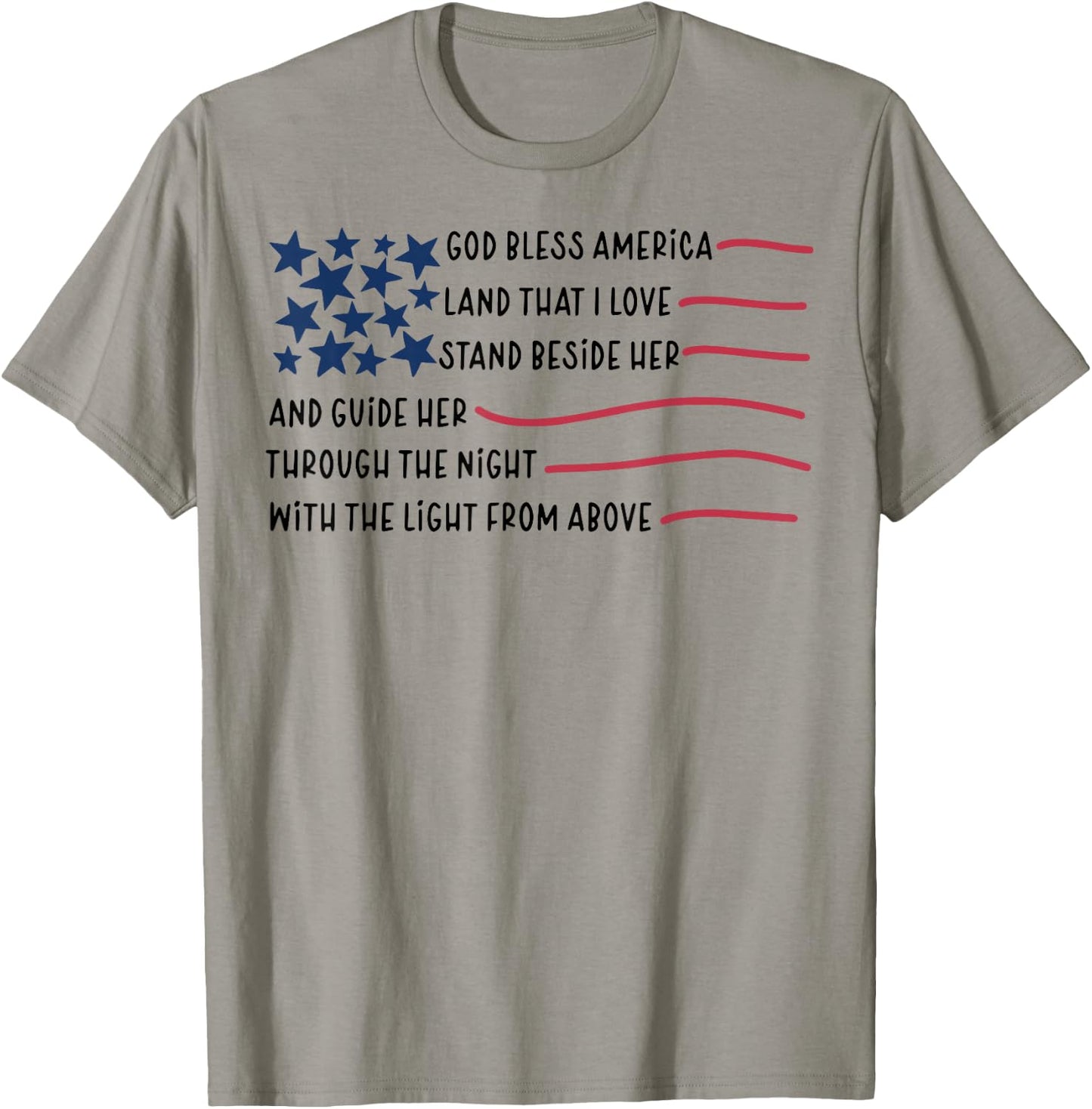 God bless America Land That I Love Stand Beside Her T-Shirt - T-Shirt | Sand