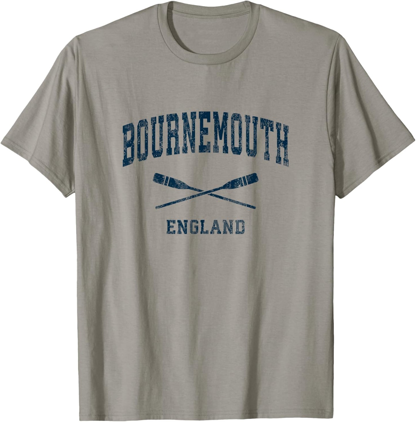 Bournemouth England Vintage Nautical Paddles Sports Oars T-Shirt - T-Shirt | Sand