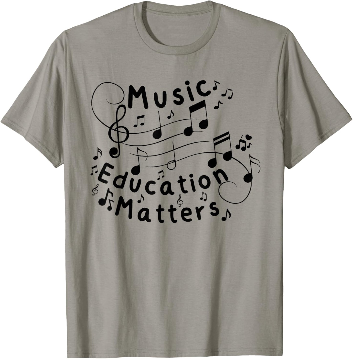 Music Education Matters Funny Back To School Music Teacher T-Shirt - T-Shirt | Sand
