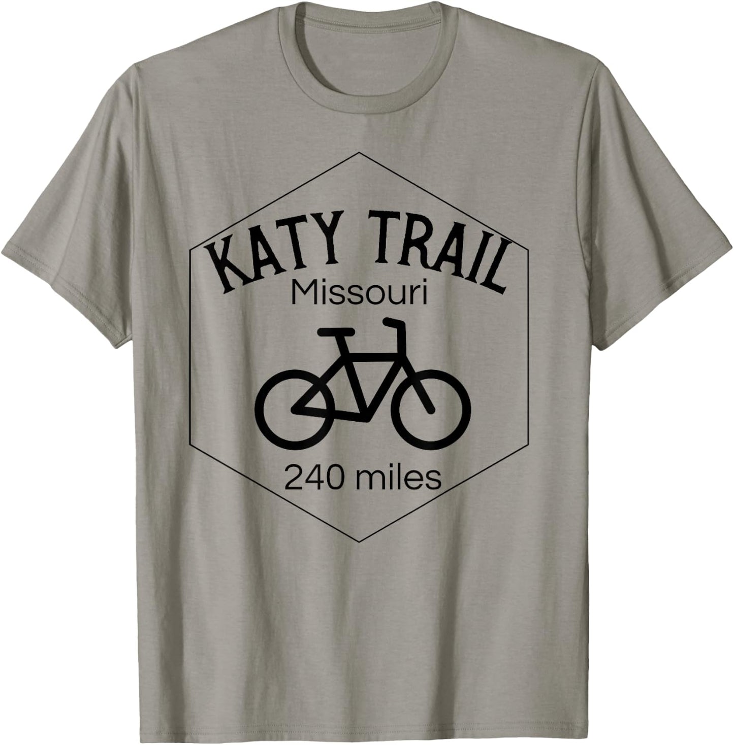 Katy Trail Missouri Bike 240 miles T-Shirt - T-Shirt | Sand
