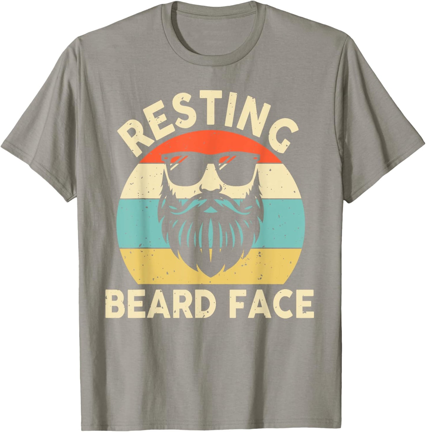 Beard Shirt Men Dad Grandpa Resting Beard Face Father’s Day T-Shirt - T-Shirt | Sand