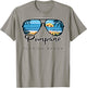 Pompano Beach Florida Palm Tree Sunglasses Souvenir T-Shirt - T-Shirt | Sand