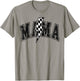 Mama Lightning Bolt Checkered Varsity For Mom Women T-Shirt - T-Shirt | Sand