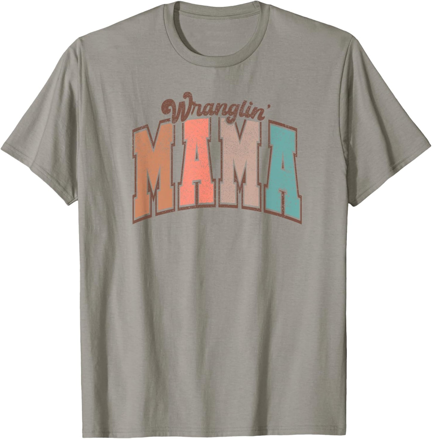 Wranglin Mama Mothers Day Show Sheep Mom Show Barn Mama T-Shirt - T-Shirt | Sand