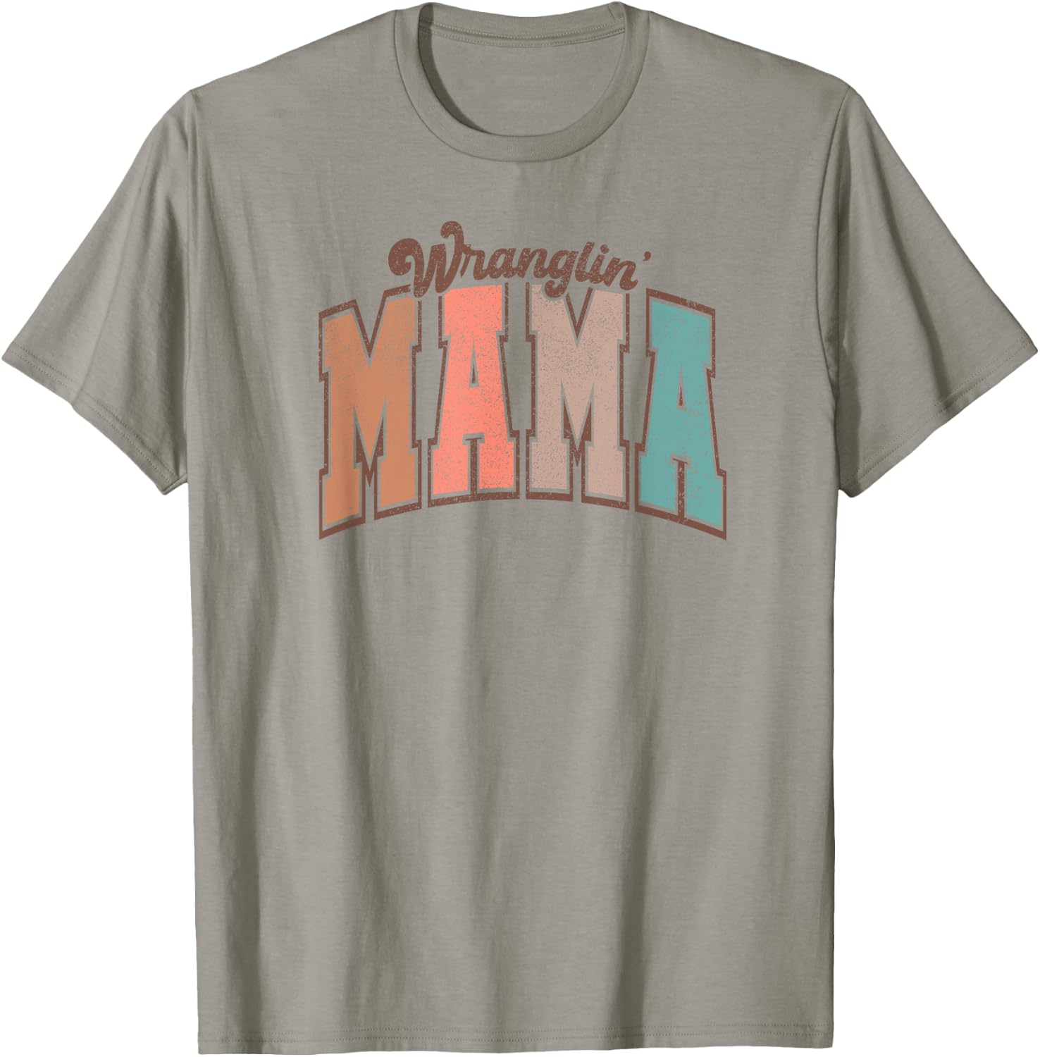 Wranglin Mama Mothers Day Show Sheep Mom Show Barn Mama T-Shirt - T-Shirt | Sand