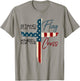 Stand For The Flag 4th Of July Cross USA Flag Christian T-Shirt - T-Shirt | Sand