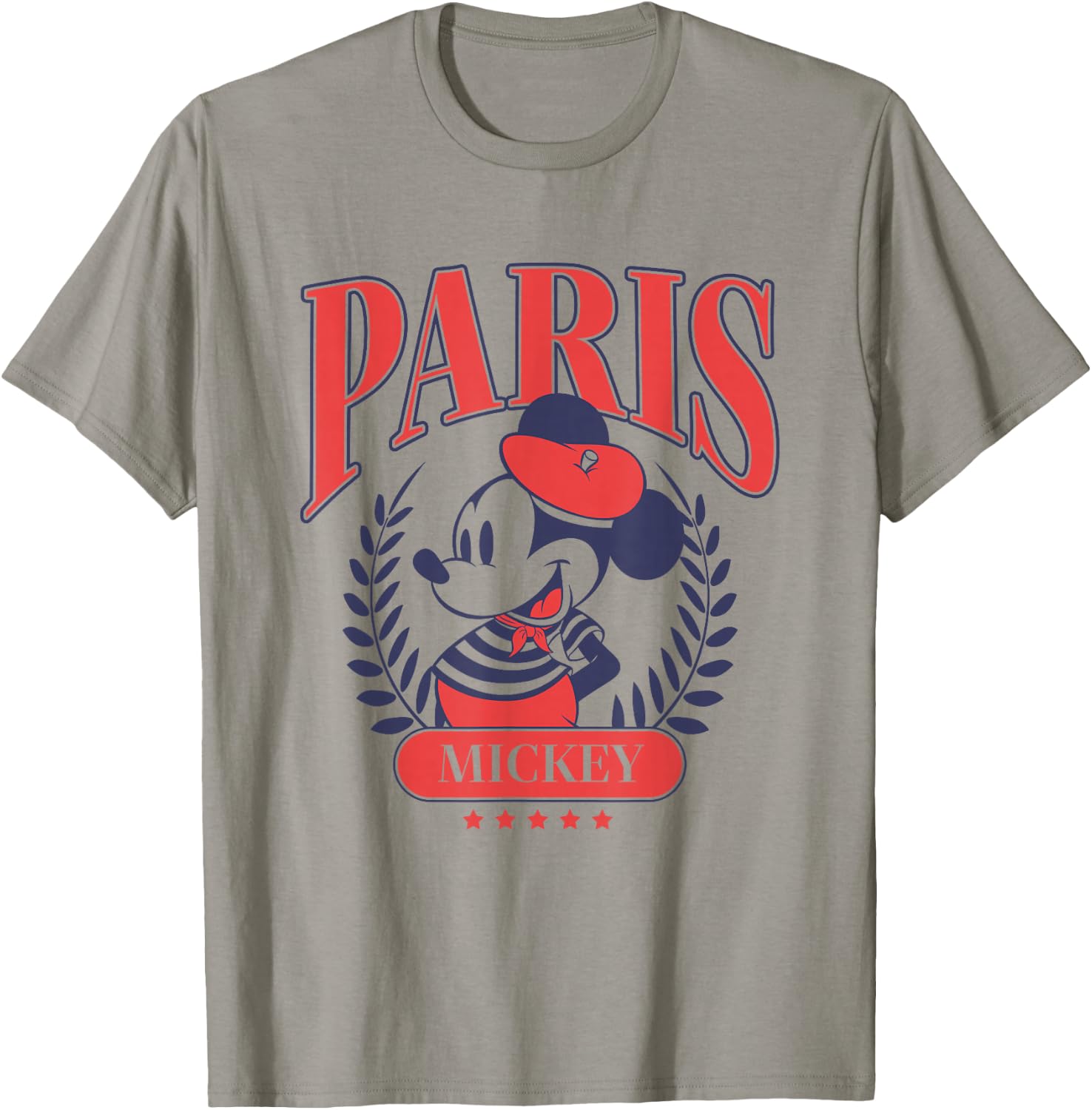 Disney Mickey and Friends Iconic Parisian Mickey Chest Logo T-Shirt - T-Shirt | Sand