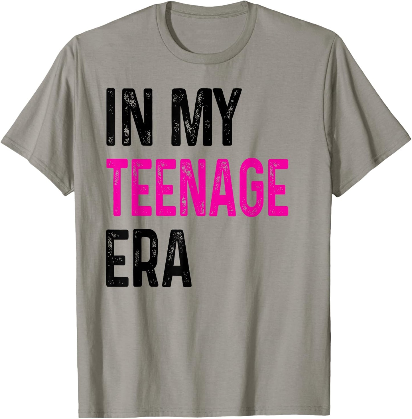 In My Teenage Era Groovy Teenager 13th Birthday 13 Years T-Shirt - T-Shirt | Sand