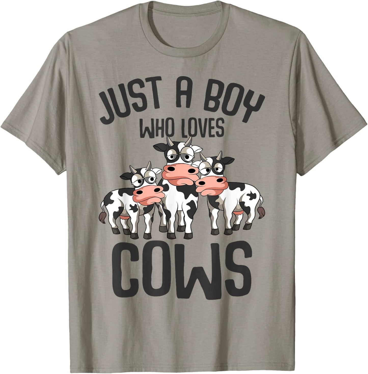 Just A Boy Who Loves Cows Farmers Cow Kids Toddler Boys T-Shirt - T-Shirt | Sand