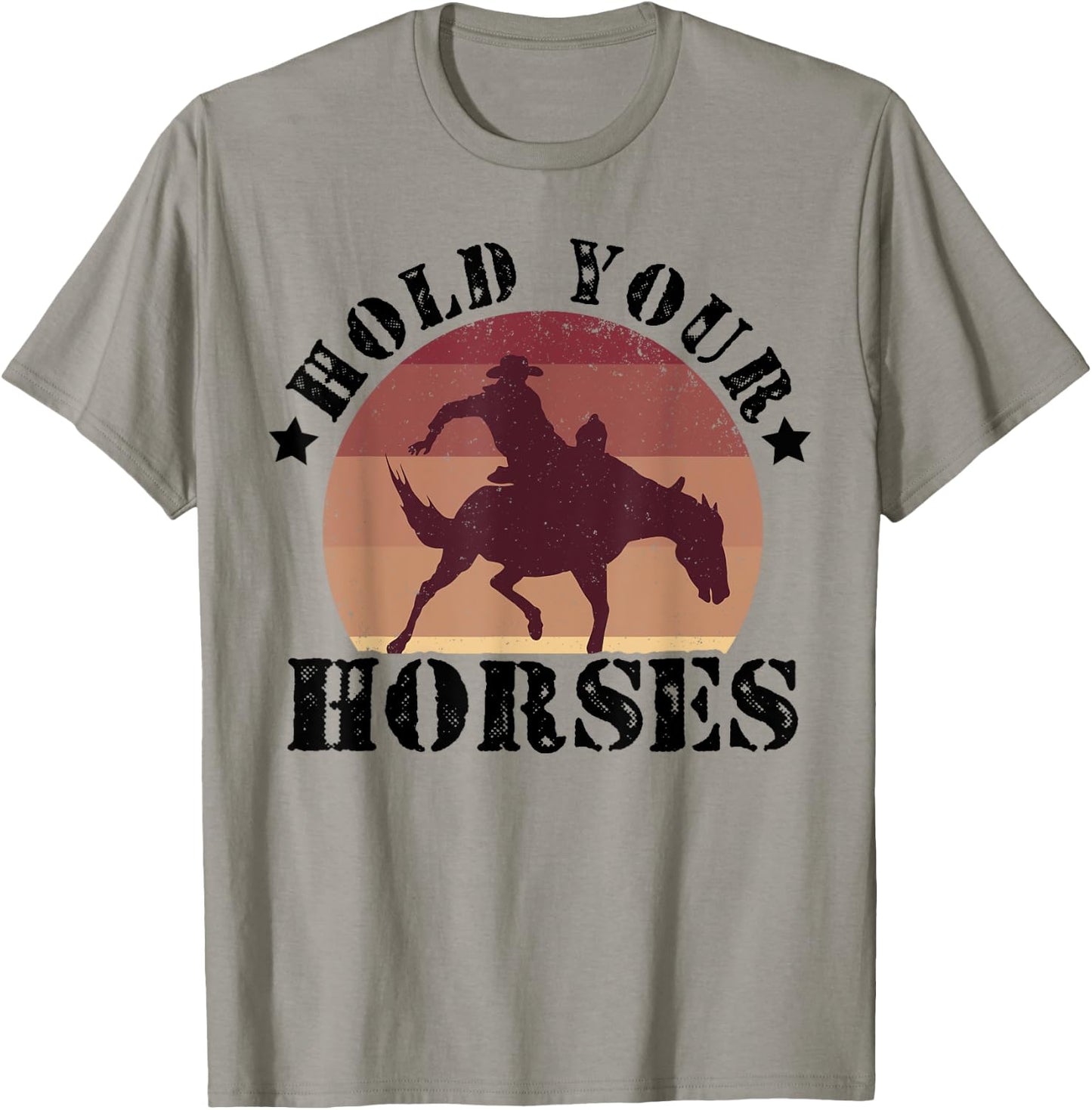 Hold Your Horses Equestrian Horse Riding Farmer Horses Barn T-Shirt - T-Shirt | Sand