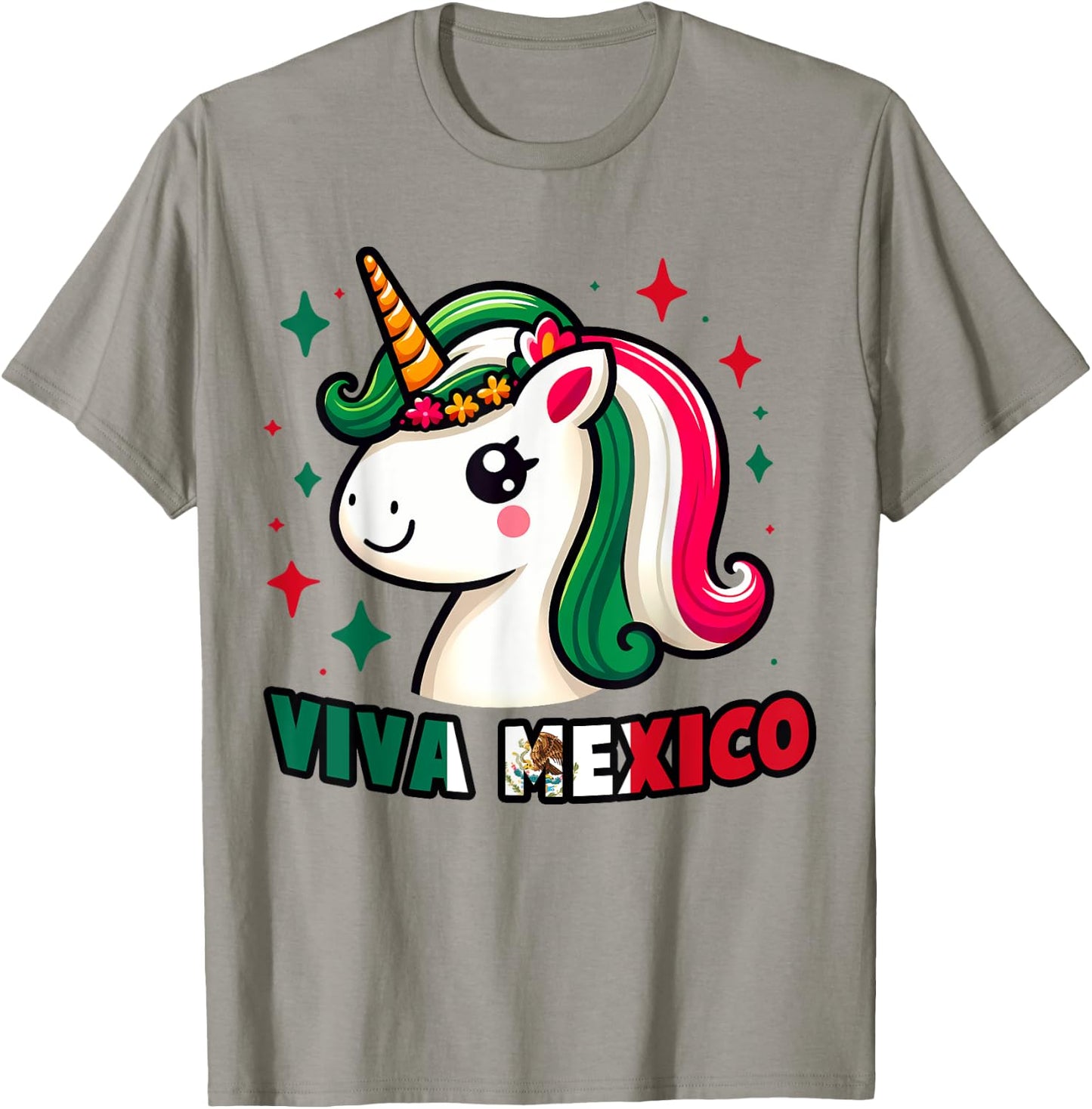 Unicorn Viva Mexico Mexican Independence Day Kids Boys Girls T-Shirt - T-Shirt | Sand