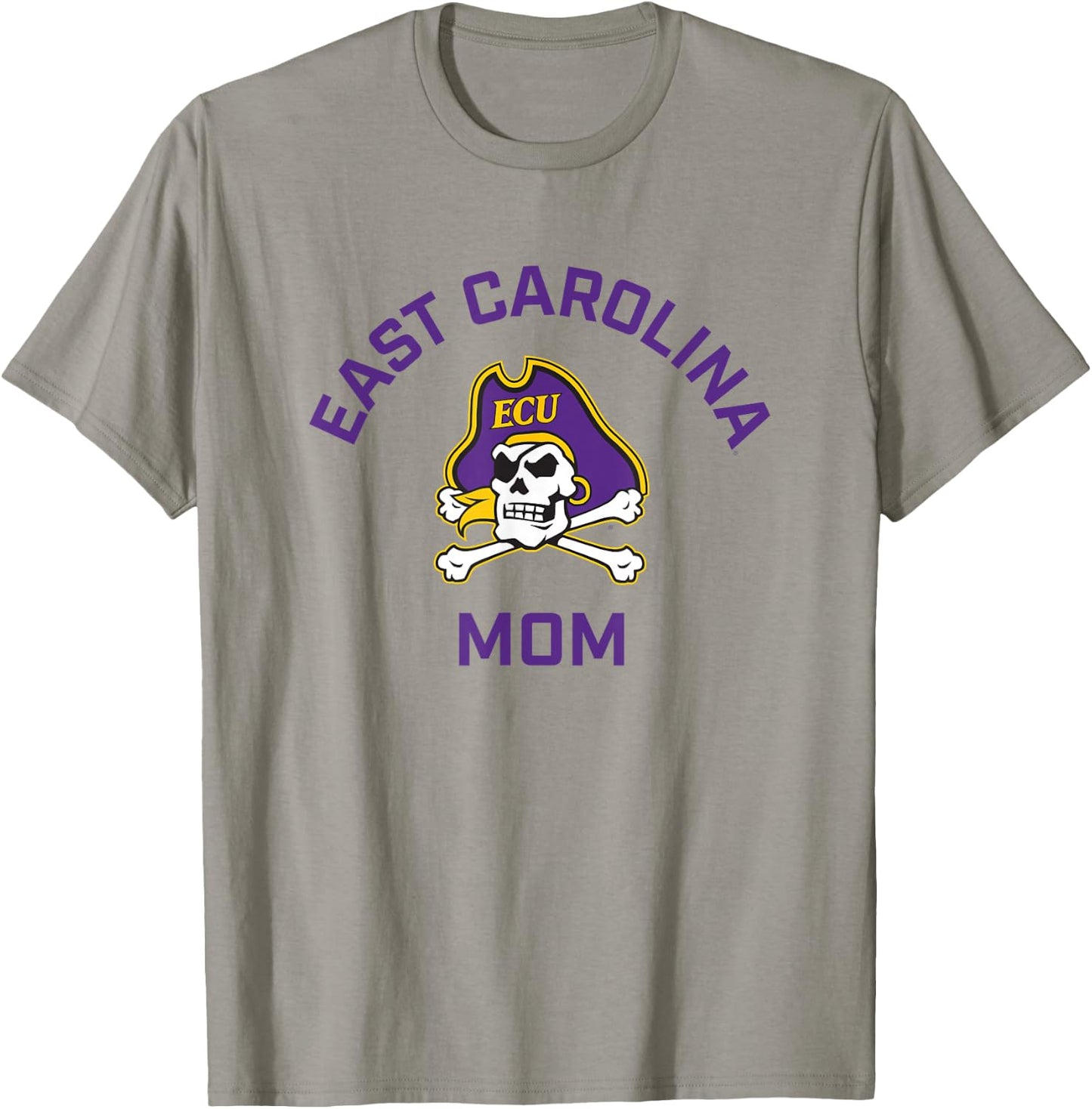 East Carolina University ECU Pirates Arched Mom T-Shirt - T-Shirt | Sand