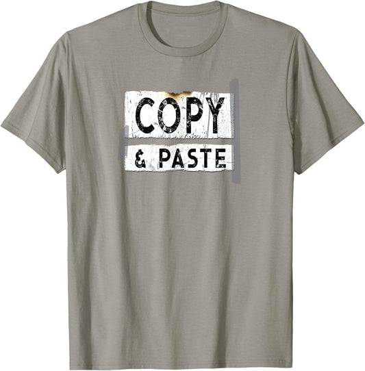 Copy & Paste Computer Geek T-Shirt - T-Shirt | Sand