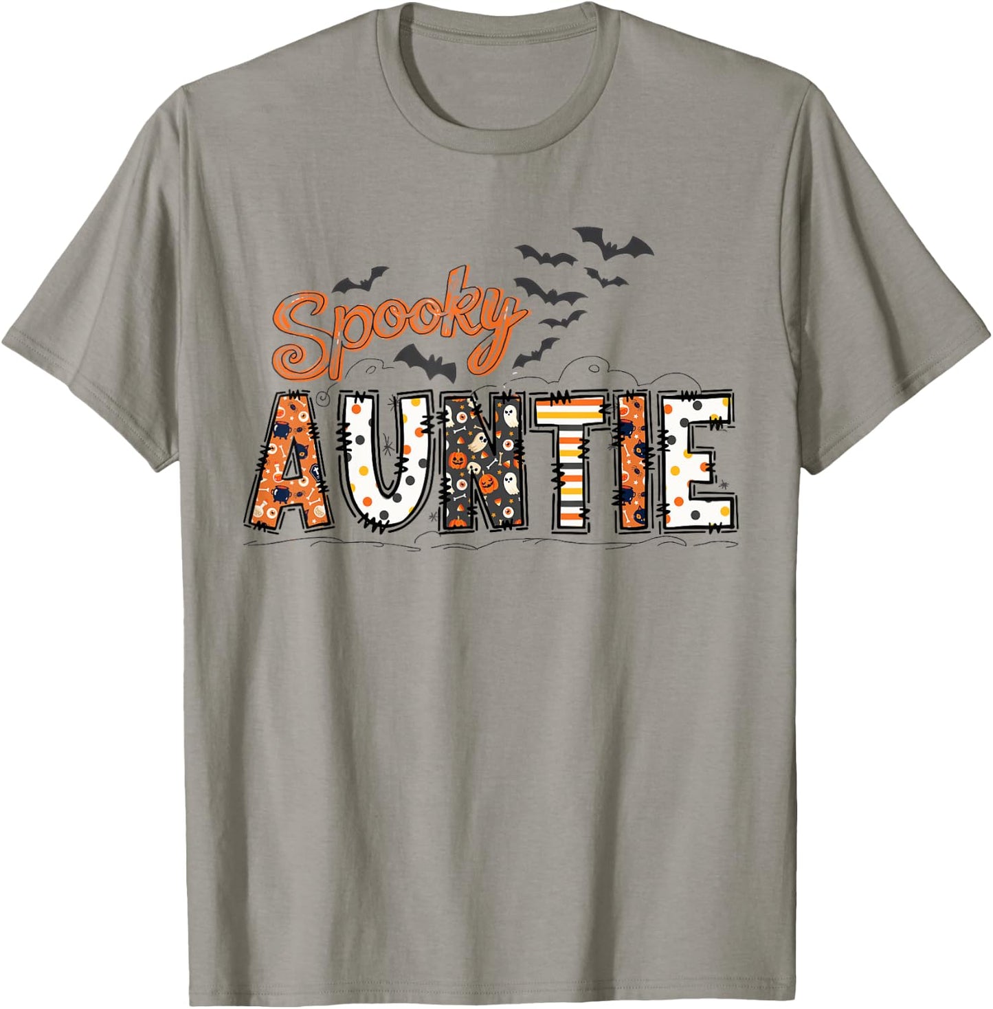 Spooky Auntie Halloween Auntie Life Family Matching T-Shirt - T-Shirt | Sand