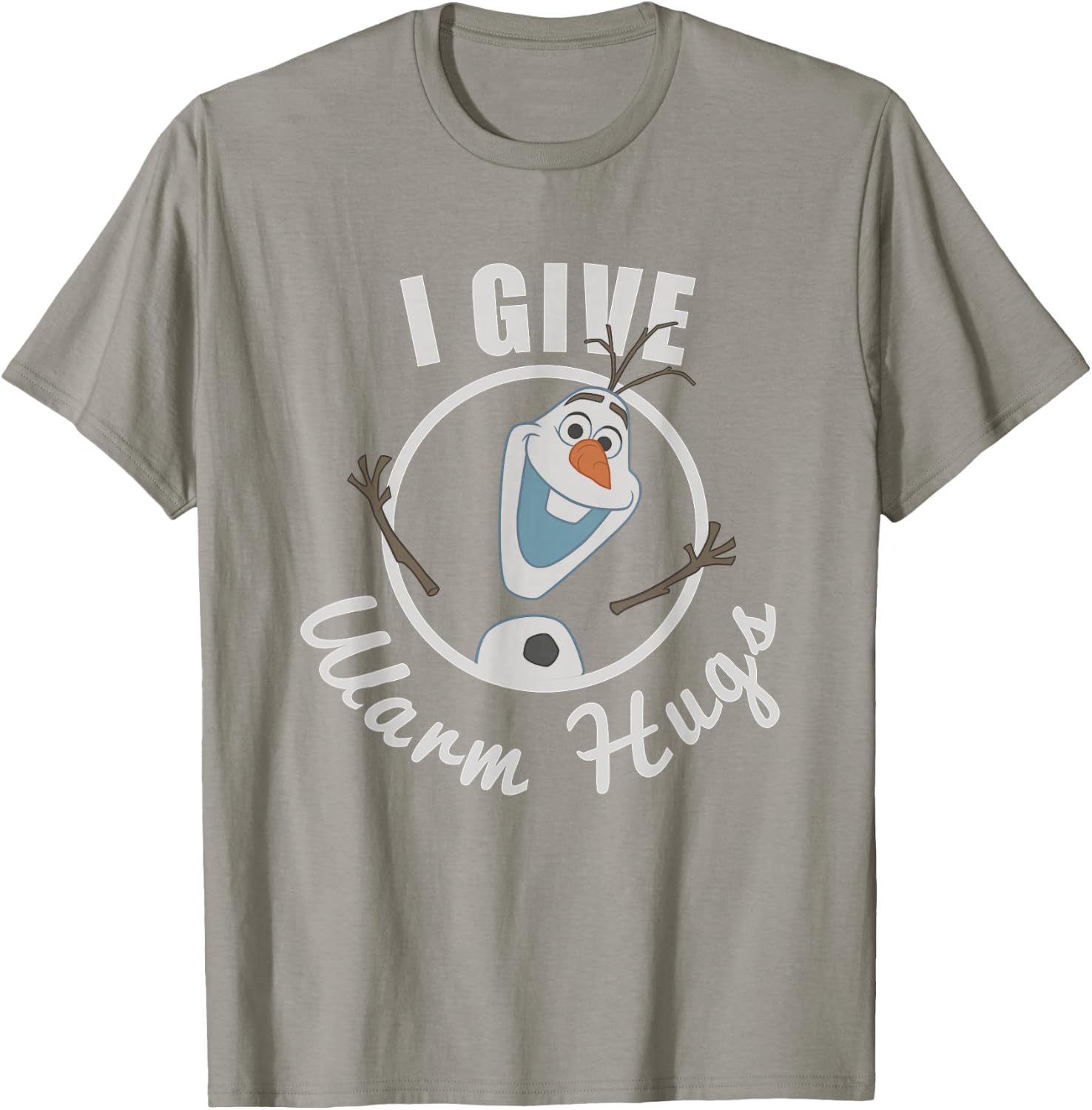 Disney Frozen I Give Warm Hugs Olaf Portrait Vintage T-Shirt - T-Shirt | Sand