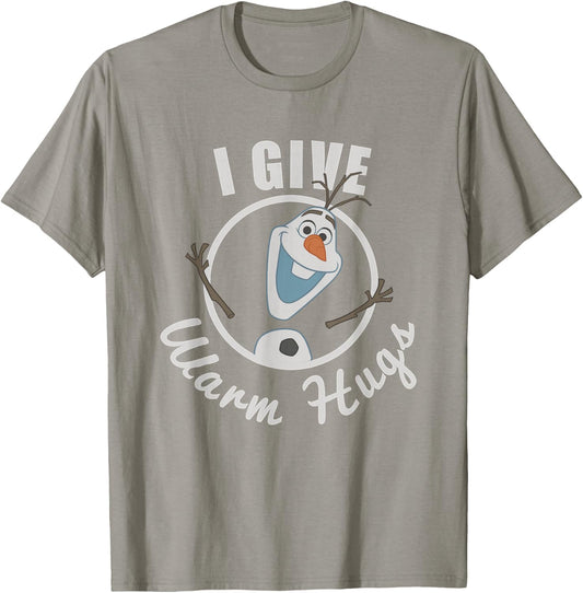 Disney Frozen I Give Warm Hugs Olaf Portrait Vintage T-Shirt - T-Shirt | Sand