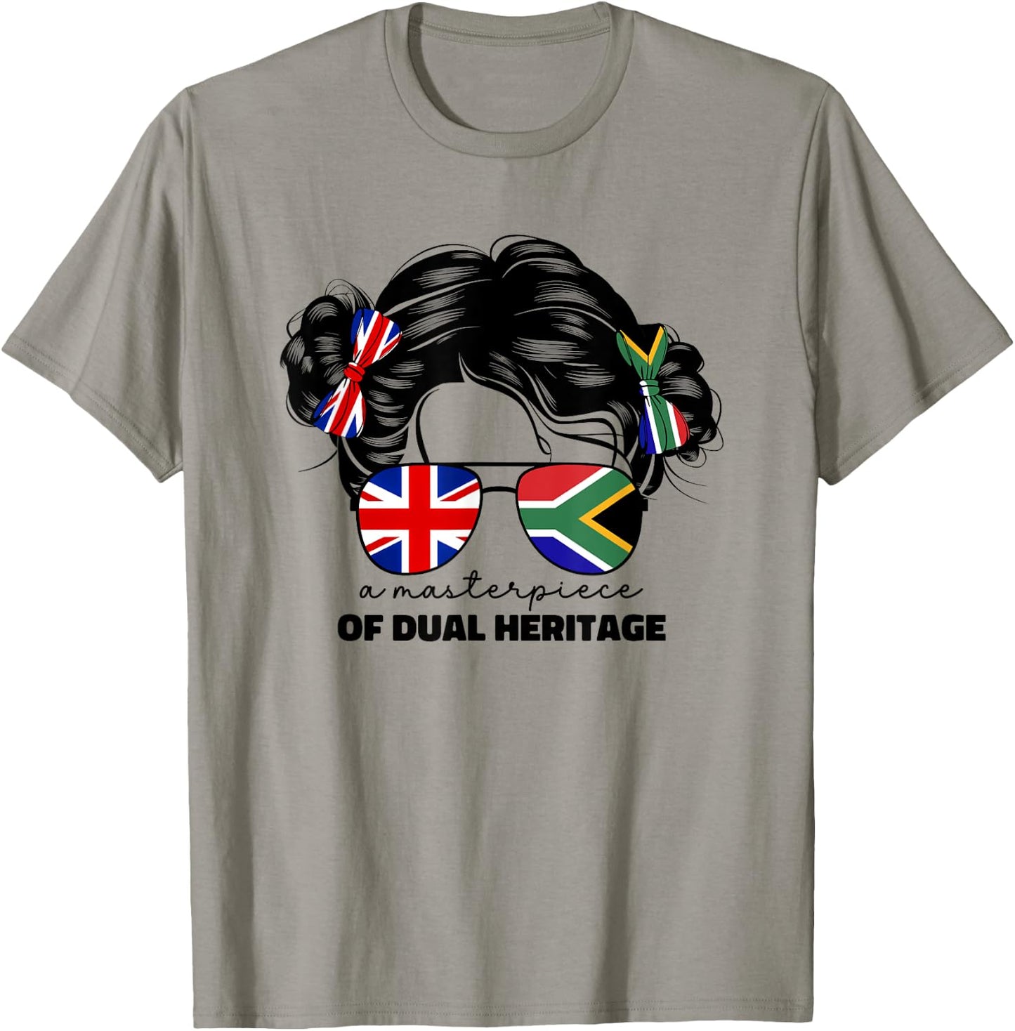 Kids Half Britain And South African UK British South Africa T-Shirt - T-Shirt | Sand