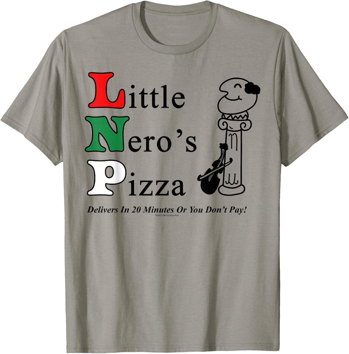 Home Alone Little Nero's Pizza Logo T-Shirt - T-Shirt | Sand