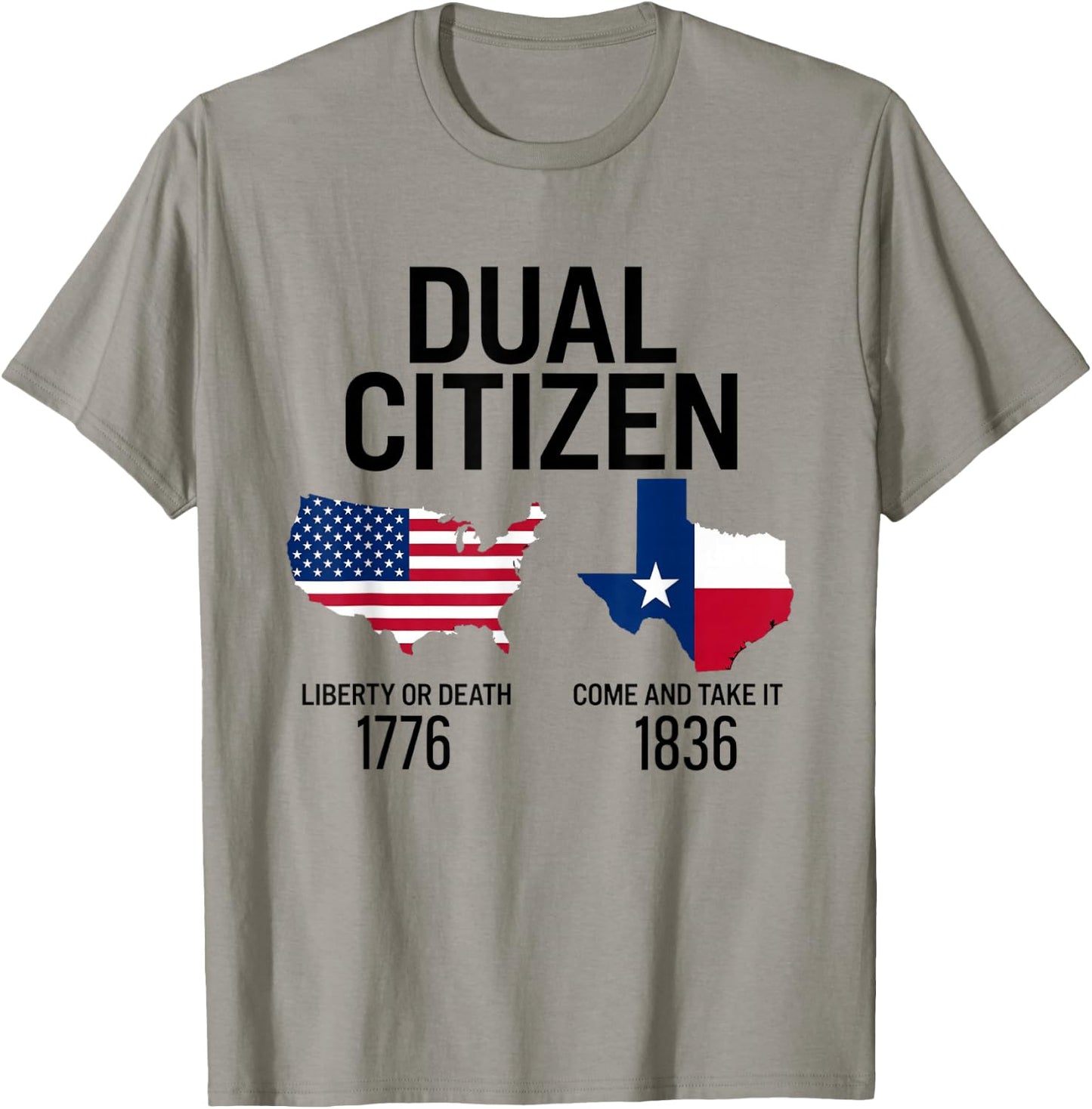 Dual Citizen Texas Pride Born and Raise USA TX Map Flag T-Shirt - T-Shirt | Sand