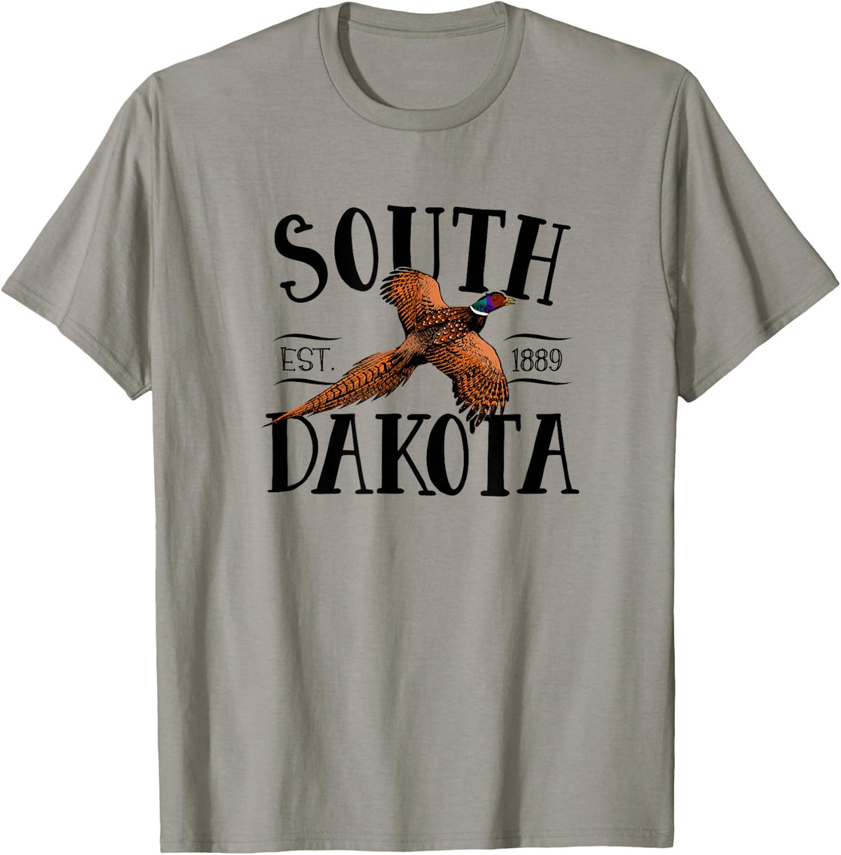 SOUTH DAKOTA Ring Necked Pheasant design T-Shirt - T-Shirt | Sand