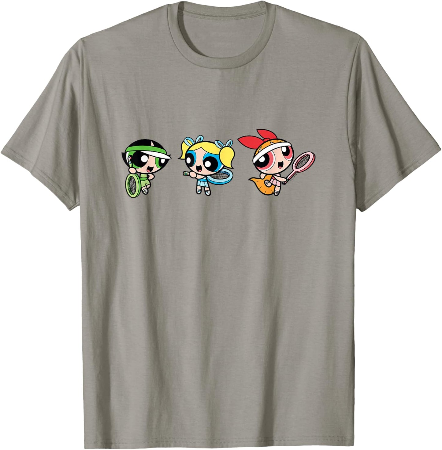 The Powerpuff Girls Ready For A Tennis Match T-Shirt - T-Shirt | Sand