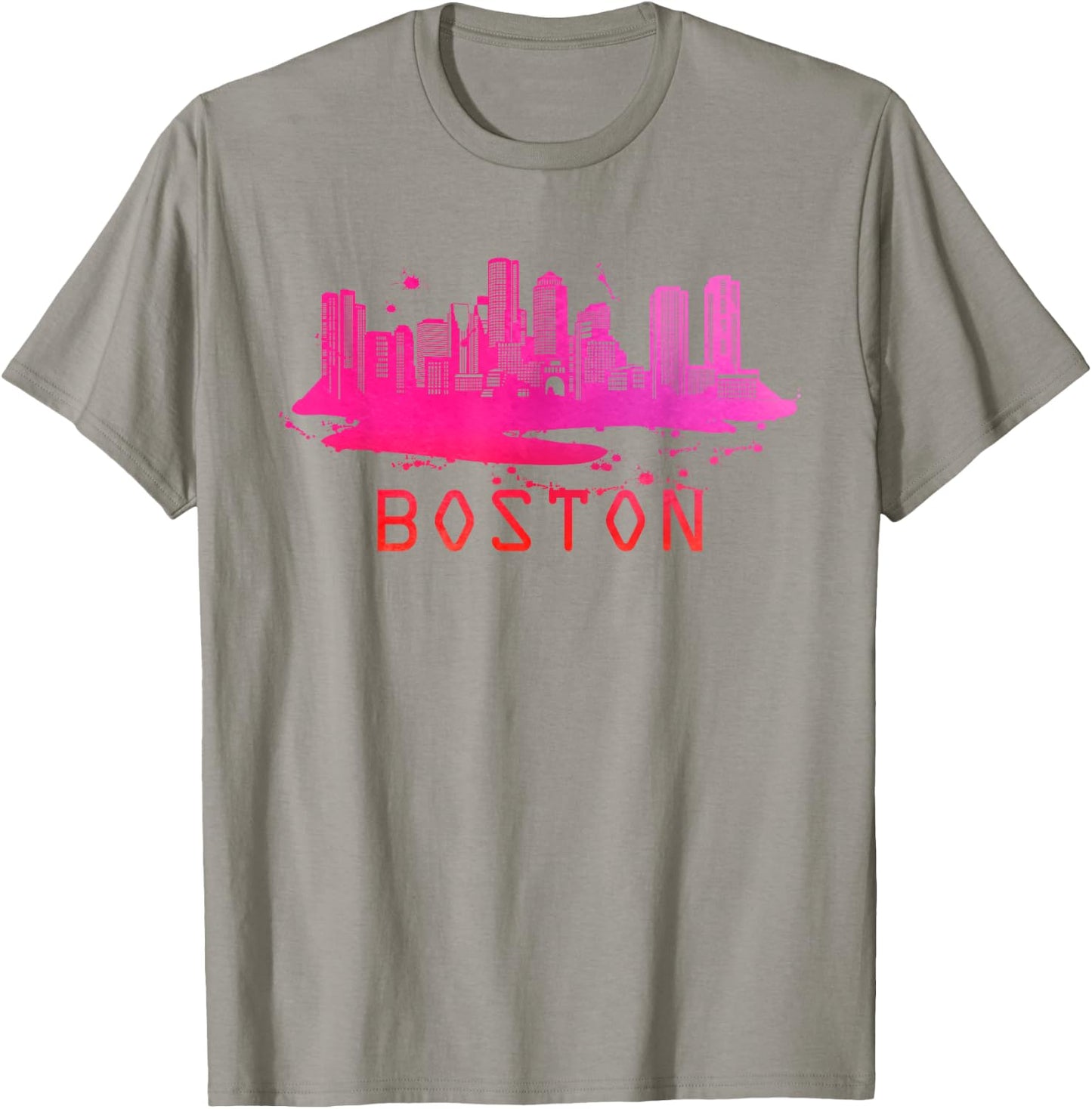 Modern Boston Cityscape - Boston Massachusetts Skyline T-Shirt - T-Shirt | Sand