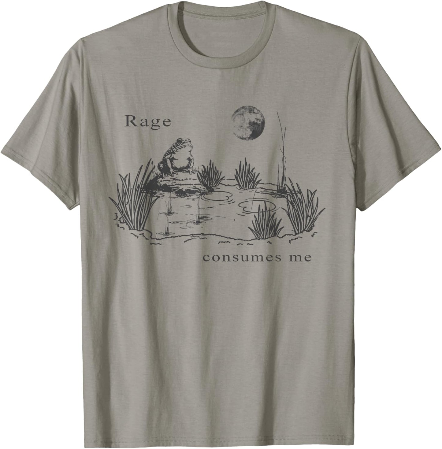 rage consumes me frog funny Vintage Frog nature T-Shirt - T-Shirt | Sand