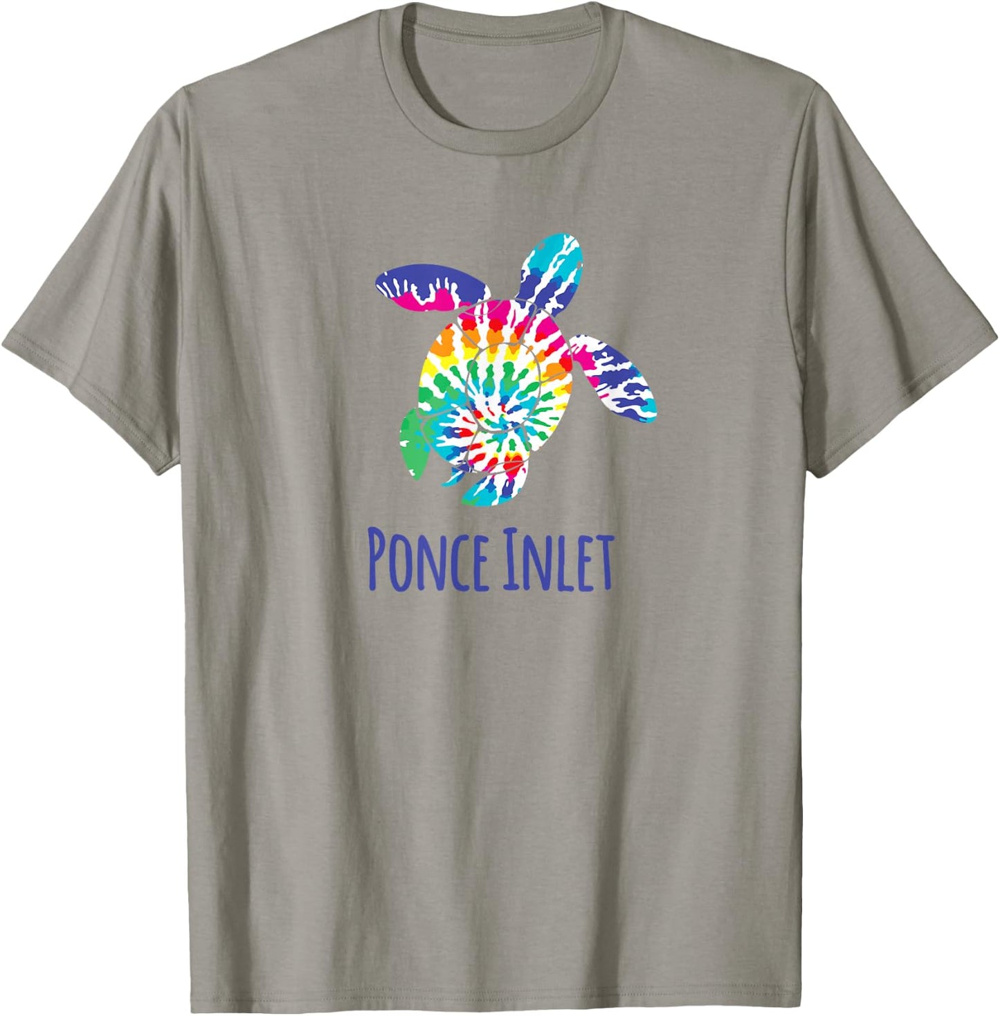 Ponce Inlet Florida Coastal Batik Tie Dye Loggerhead Turtle T-Shirt - T-Shirt | Sand