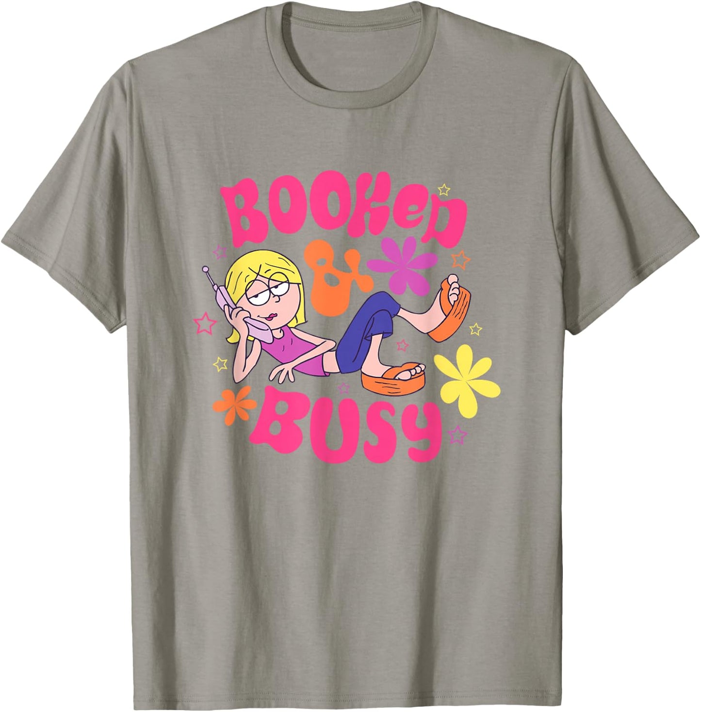 Disney Lizzy McGuire Cool Lizzie Boked & Busy Big Chest Logo T-Shirt - T-Shirt | Sand