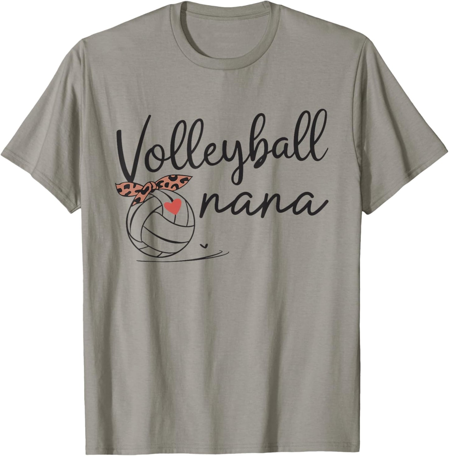 Volleyball nana leopard funny mother's day T-Shirt - T-Shirt | Sand