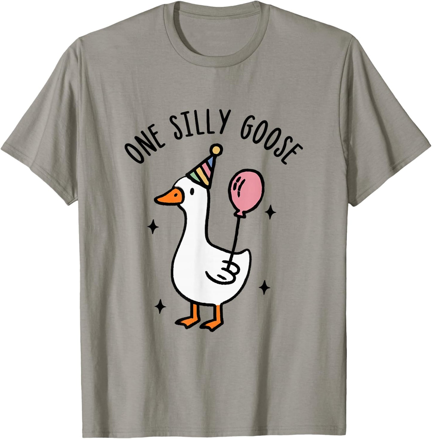 One Silly Goose Funny 1st First Birthday T-Shirt - T-Shirt | Sand