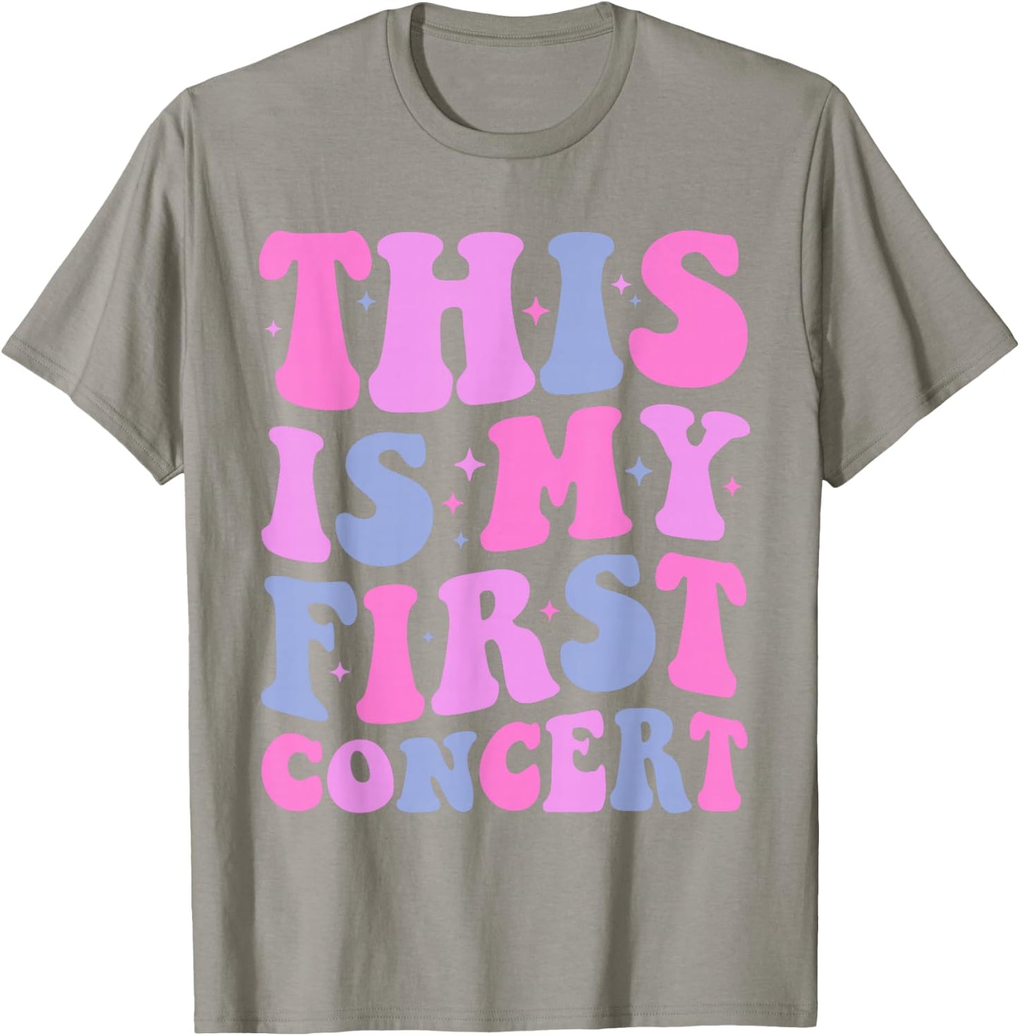 This Is My First Concert Music Event Retro Groovy Girls T-Shirt - T-Shirt | Sand